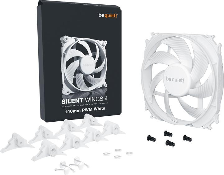 Produktbild be quiet! SILENT WINGS 4 White 140mm PWM (140 mm, 1 x)