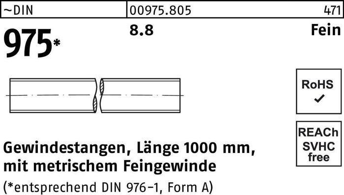 Produktbild Gewindestange DIN 975 M 24 x 1,5 x 1000mm 8.8