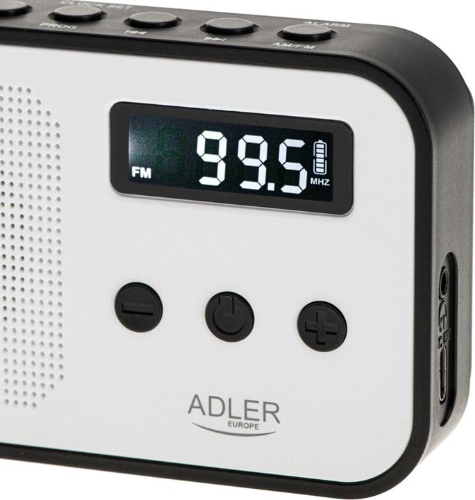 Image du produit Adler Interactive solution | Digital radio PLL AM/FM | AD 1907 | Alarm function | White/Black (AM, PLL, FM, VHF)