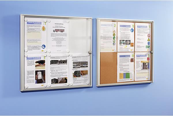 Produktbild eurokraft basic Info-Schaukasten für innen (Magnettafel, Pinnwand, 49.5 x 35 cm)