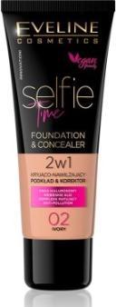 Actual product image Eveline Selfie Time Foundation & Concealer Concealing And Moisturising Deck And Proofreader 02 (02 Ivory)