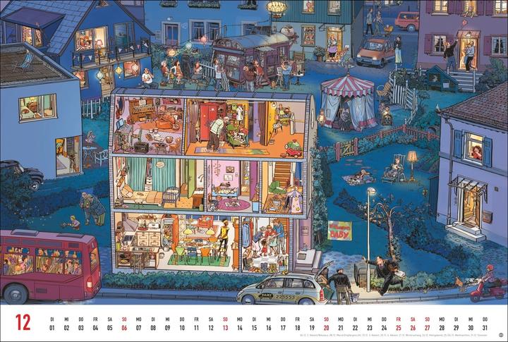 Actual product image Göbel & Knorr Wimmelbilder Edition Kalender 2026 (58 x 39 cm, German)