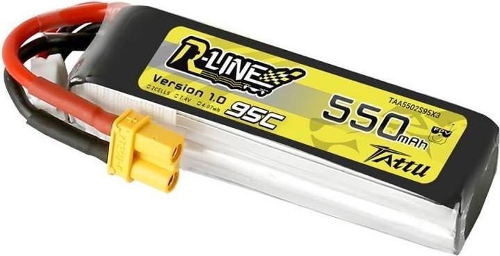 Immagine prodotto Tattu R-Line 550mAh 7.4V 2S1P 95C Lipo Battery (7.40 V, 550 mAh)
