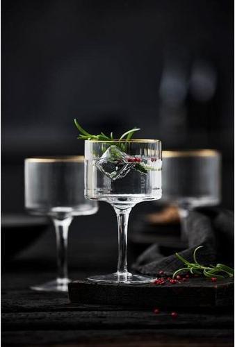 Produktbild Lyngby 32 cl - Glas - Klar m. guldkant (4.50 dl, 4 x, Gin Gläser)