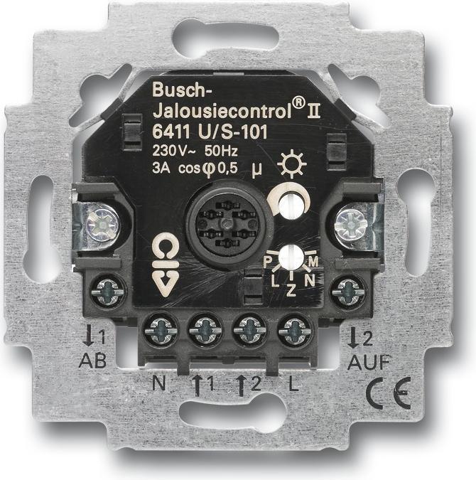 Produktbild Busch-Jaeger UP Jalousie-Control II 6411U/S-101 mit Sensorauswertung 2Schliesser 690V