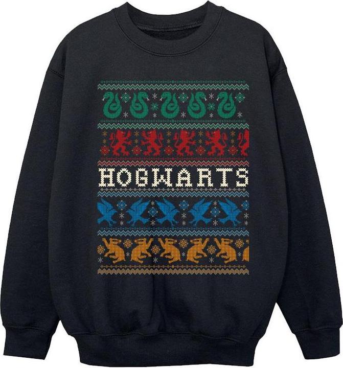 Christmas Fair Isle Houses Sweatshirt Jungen