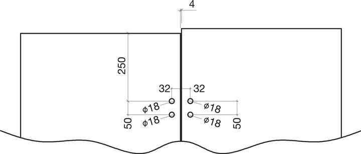 Produktbild Sentiotec Saunaglastürband DH-GG-A Edelstahl, eckig, Glas - Glas