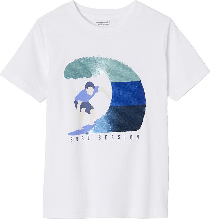 Actual product image Vertbaudet Boys' T-shirt with reversible sequins (86)