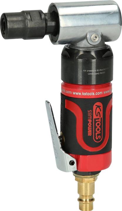 Produktbild KS Tools SlimPOWER Mini-Druckluft-Winkelstabschleifer, pneumatisch, 19000 U/min