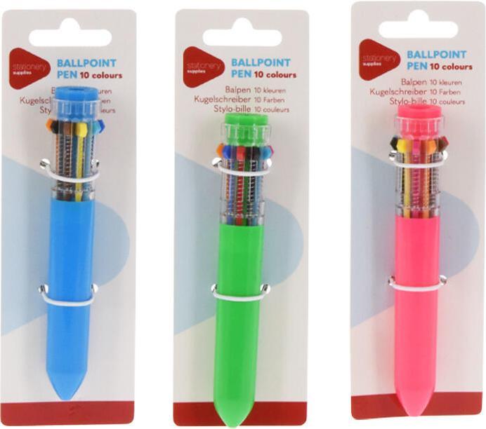 Image du produit Stylo multicolore avec 10 couleurs (Multicolore, 10 x)