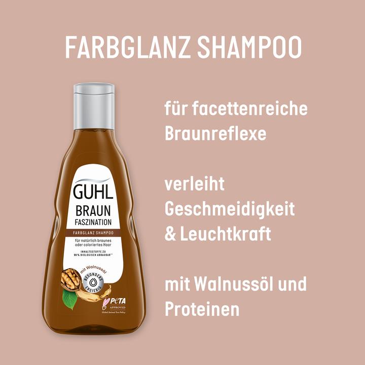 Produktbild Guhl Braun Faszination Shampoo Farbglanz (250 ml, Flüssiges Shampoo)