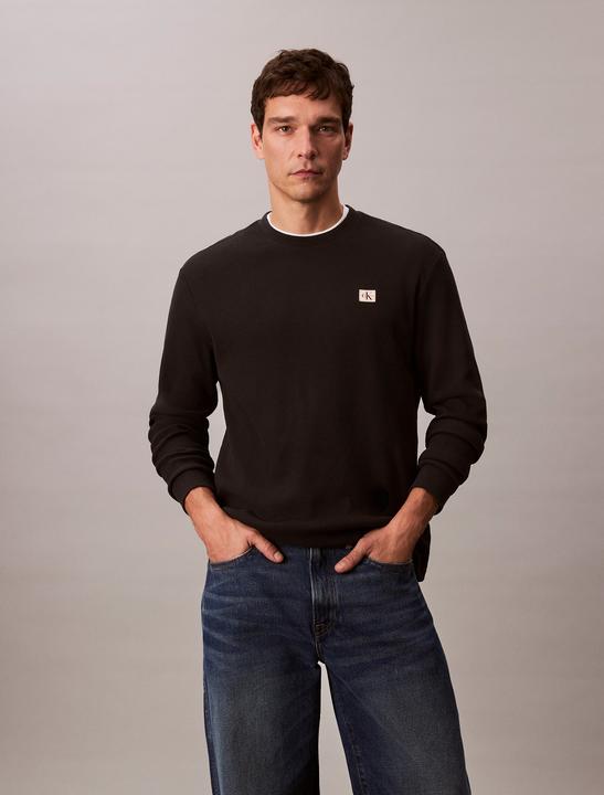 Actual product image Calvin Klein Jeans Ls Waffle Badge Crewnk Tee (XL)