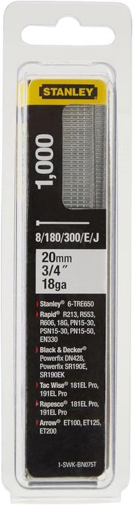 Productafbeelding Stanley 20MM/3/4"/18GA BRAD SPIJKERS J T