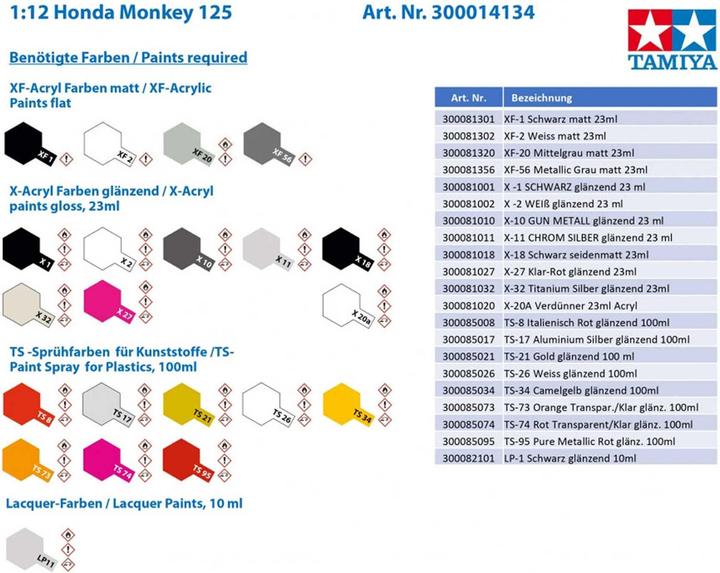 Produktbild Tamiya Honda Monkey 125
