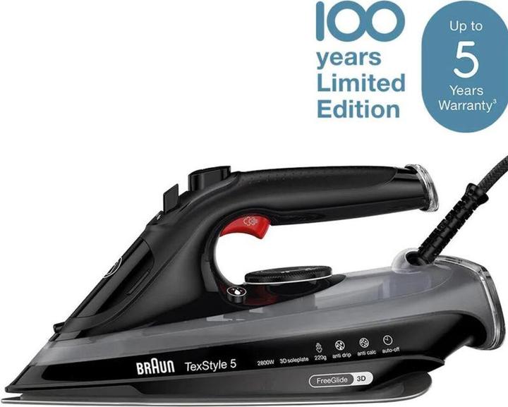 Actual product image Braun TexStyle 5 SI 5088 BK Dry & Steam Iron EloxalPlus soleplate (2800 W, 220 g/min)