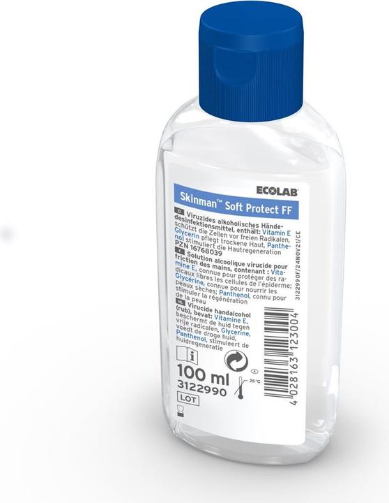 Ecolab SOFT PROTECT FF viruzide alkoholische Händedesinfektion ohne Farb- und Duftstoffe liq (100 ml)