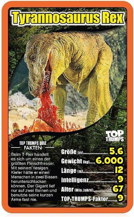 Actual product image Winning Moves WIN47148 - Top Trumps: Dinosaurier - Card game (DE), for 2+ player, from 8 years (German)