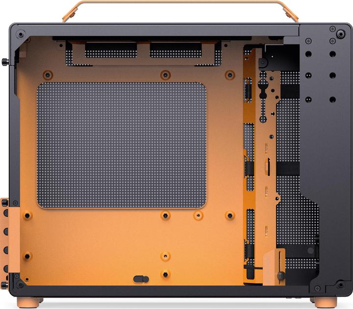 Actual product image Jonsplus MATX Handle Case Z20 - Black-Orange (Mini-ITX, mATX)