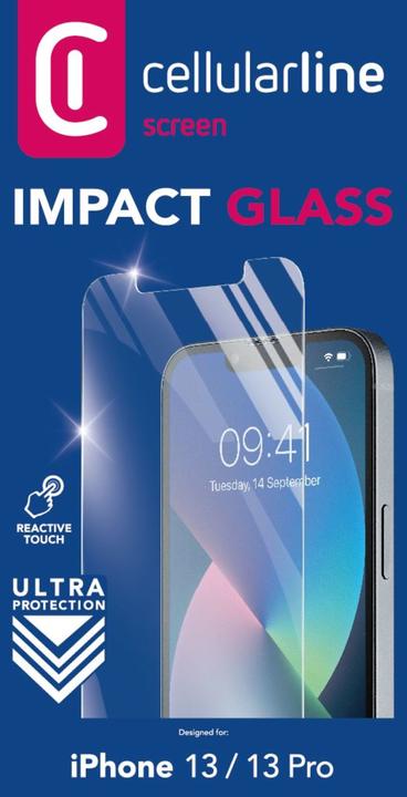 Produktbild Cellularline Impact Glass (1 Stück, Apple iPhone 13, Apple iPhone 13 Pro)