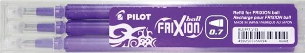 Actual product image Magni Pen 2261008B3 - Replacement refills rollerball pen Frixion Ball, thickness 0.7 mm, violet (Refill unit, Violet, 0.40 mm)