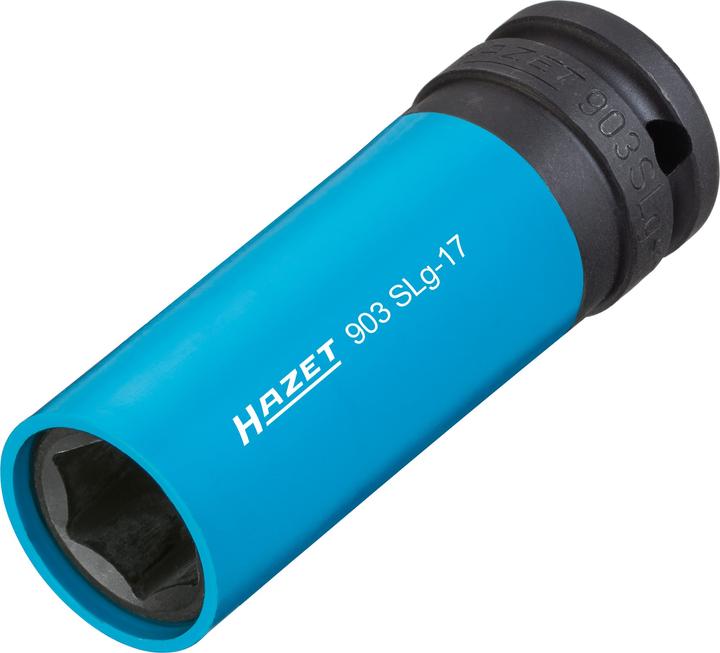 Actual product image HAZET Impact socket ∙ hexagon 903SLG-17 ∙ Square, hollow 12.5 mm (1/2 inch) ∙ Outside hexagon tract… (17 mm)