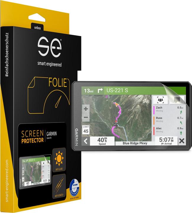 Produktbild Smart Engineered se Entspiegelte 3D Tacho / Cockpit Schutzfolie (VPE 2) Garmin Zümo XT2