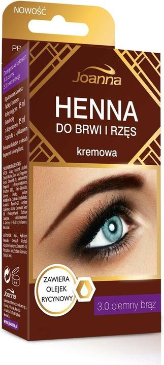 Image du produit Joanna Henna For Eyebrows And Eyelashes Crème 3.0 Dark Brown 15Ml (15 ml)
