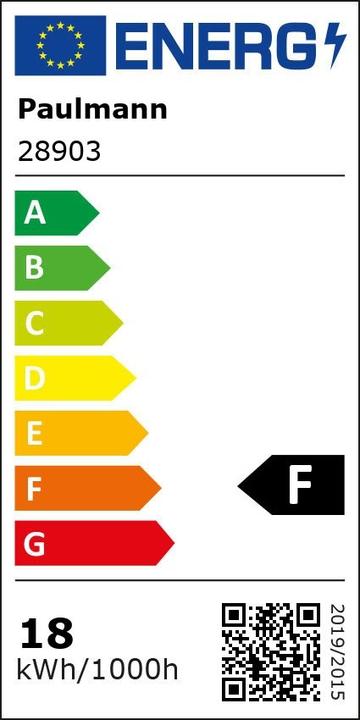 Energy Label Paulmann T8 tube G13 (G13, 18 W, 1800 lm, 1 x, F)