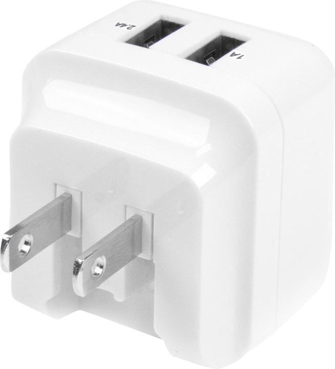 Immagine prodotto StarTech Caricatore USB a 2 porte / Alimentatore - Doppia spina di ricarica 17 Watt / 3,4 Amp - Doppio (17 W)
