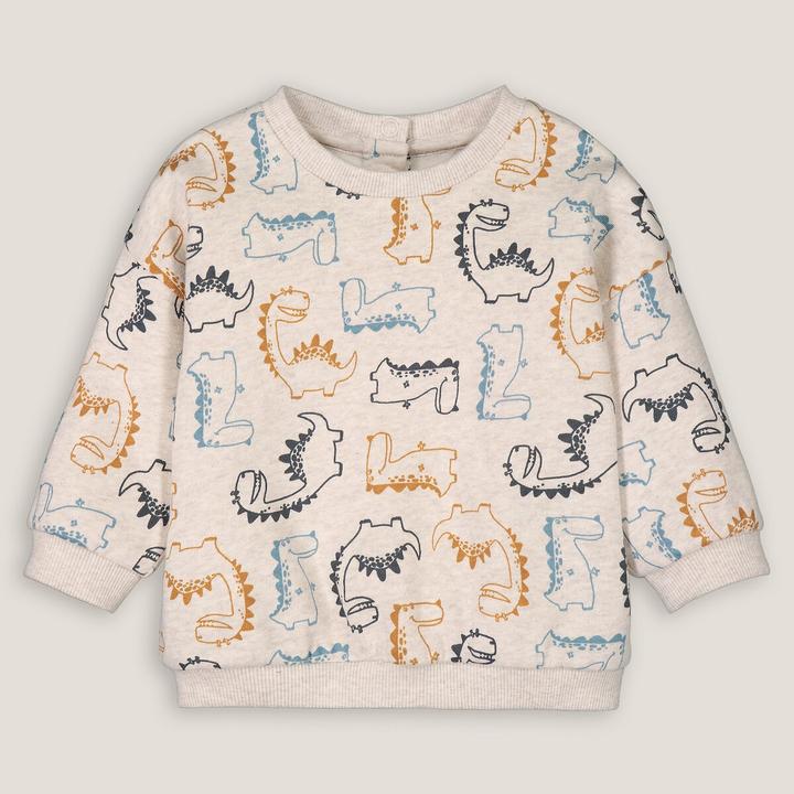Actual product image La Redoute Collections Sweatshirt with round neck and dino print (86)