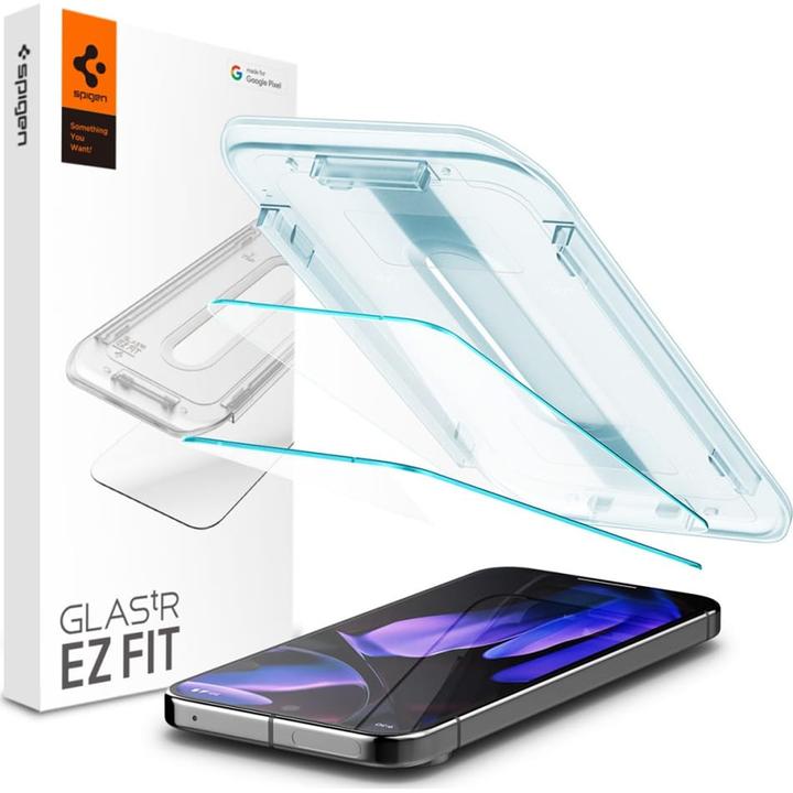 Produktbild Spigen EZ Fit Gehärtetes Glas Clear Displayschutzfolie Google Pixel 9 Pro XL 2-Pack (2 Stück, Google Pixel 9 Pro XL)