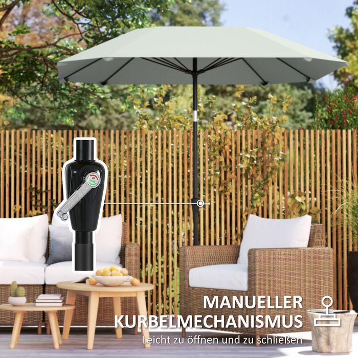 Produktbild Swisshandel24 Sonnenschirm Ø233 cm, Knickfunktion, achteckig, Dunkelgrau (2.33 m)