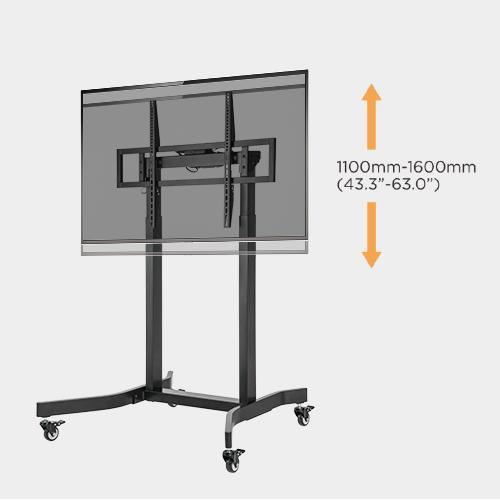 Image du produit equip Support au sol 55-100"/ 1TFT 120kg noir (100", 120 kg)