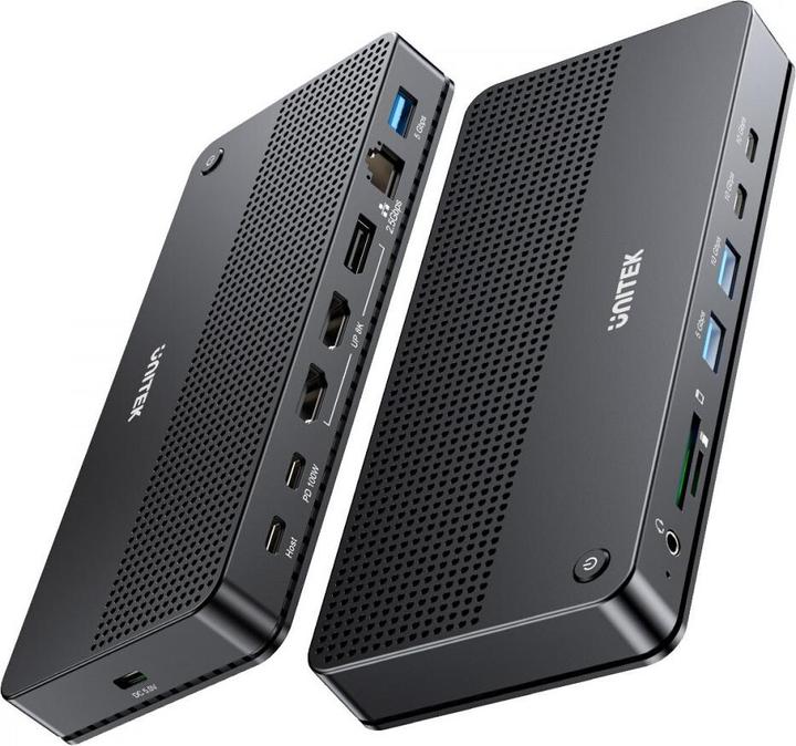 Actual product image Unitek D1104A01 13in1 MST HDMI DP 8K PD 100W Docking station (USB-C, 13 Ports)