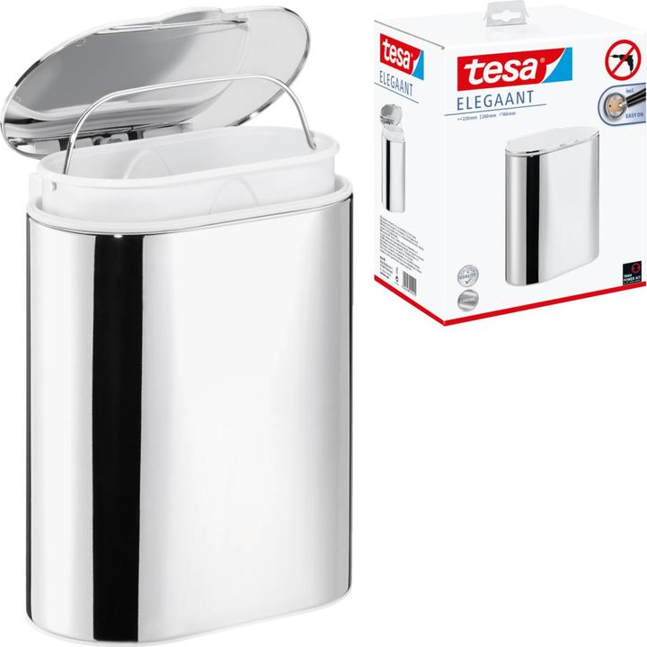 Produktbild tesa ELEGAANT Kosmetikabfalleimer inkl. Klebelösung ohne Bohren (10 l)