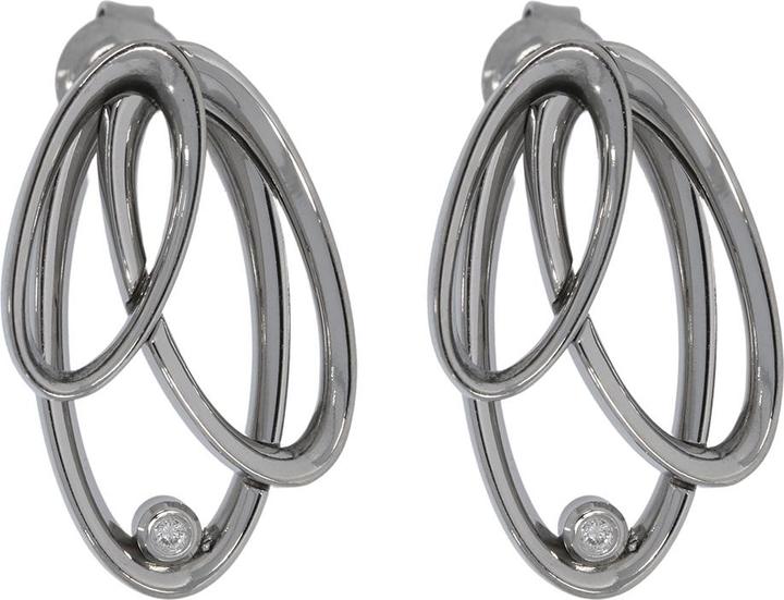 Produktbild Xen Ohrstecker Designelement mit Brillant 0,02 ct. TW/SI (Edelstahl)