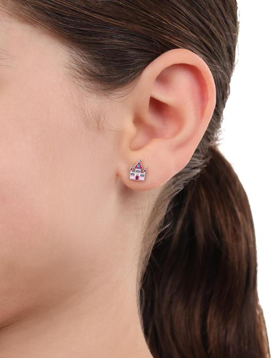 Immagine prodotto Prinzessin Lillifee Ohrschmuck für Mädchen, 925 Sterling Silber, Zirkonia synth. | Schloss (Argento 925)