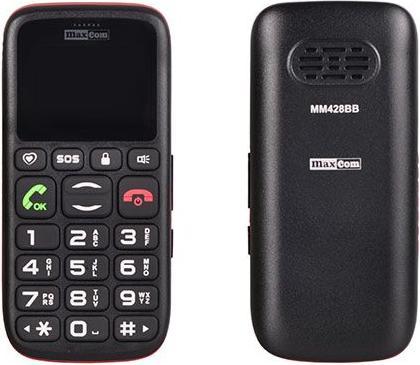 Actual product image Maxcom MM428 2G (4 GB, Black, Red, 1.80", Dual SIM, 2G)