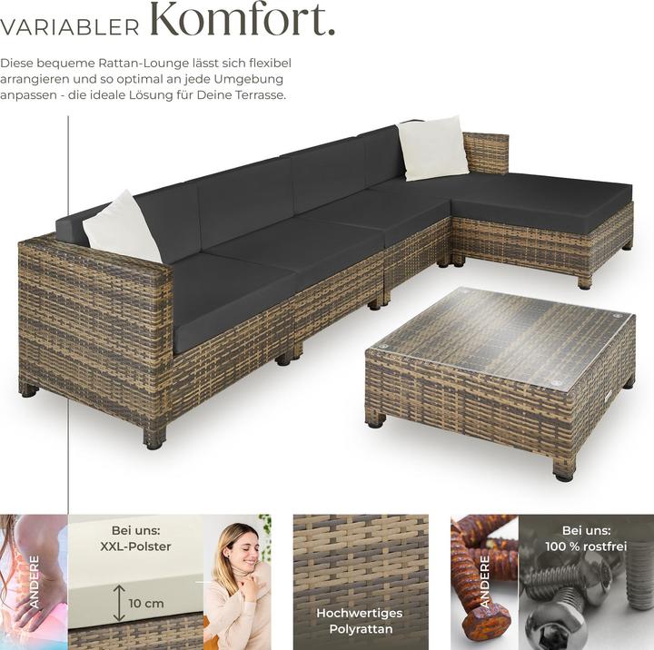 Produktbild tectake Rattan Lounge
