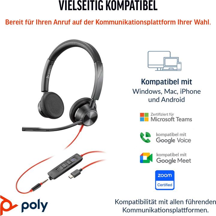 Produktbild Poly BW 3325 USB-C HS +3.5MMP (Kabelgebunden, USB-C)