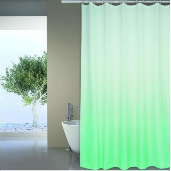 Actual product image MSV Rideau De Douche Polyester 180x200cm Vert Clair (180 x 200 cm)