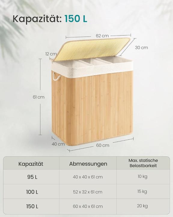 Actual product image Songmics Dörty (150 l)