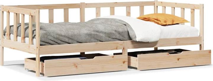 Produktbild VidaXL Tagesbett Gästebett Bettsofa Schlafsofa Schubladen 80x200cm Massivholz (80 x 200 cm)