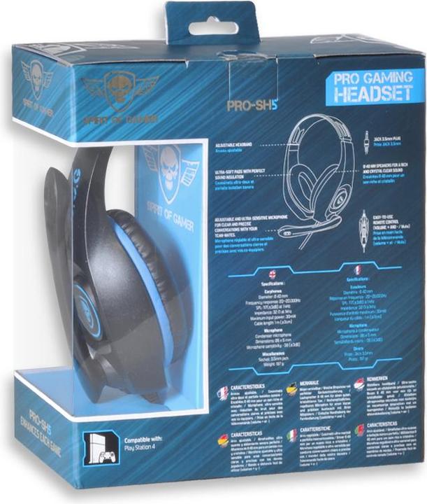Actual product image Spirit Of Gamer PRO-SH5 PS4 Gaming Headset (Cable)