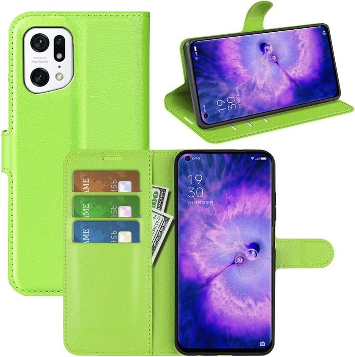 Actual product image Cover-Discount OPPO Find X5 - leather case cover green