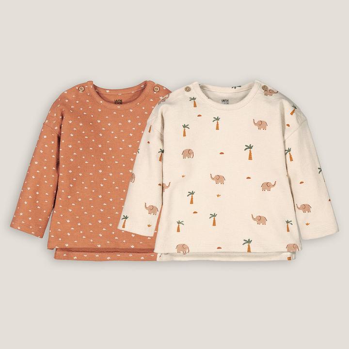 La Redoute Collections 2er-Pack bedruckte Langarmshirts
