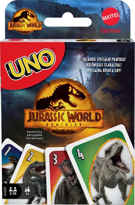 Mattel Games Uno Jurassic World 3 (Deutsch, Französisch, Italienisch, Englisch)