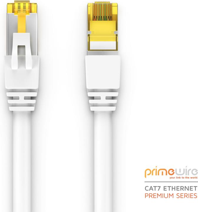 Image du produit Primewire Câble réseau CAT.7 - Câble Ethernet Gigabit Lan RJ45 - 10 Gbit/s - Câble de raccordement - Comp. (S/FTP, PiMF, CAT7, 7.50 m)