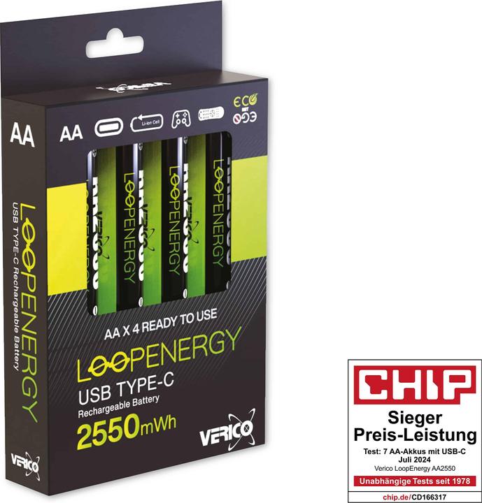 Actual product image Verico LoopEnergy AA (4 pcs., AA, 1700 mAh)