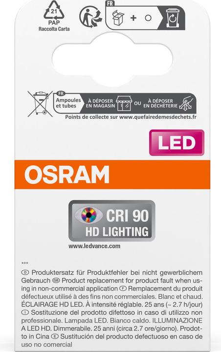 Label énergétique Osram LED Reflector (GU10, 4.50 W, 350 lm, 1 x, F)